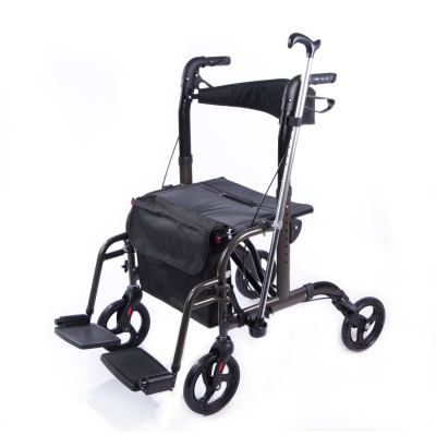 Comfort Plus DM-9124 Lüx Ayak Pedallı Alüminyum Rolatör (Hem Rolatör Hem Tekerlekli Sandalye)